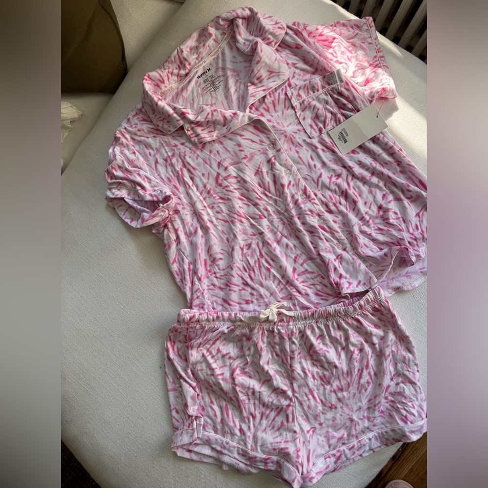 NWT Hurley Animal Print Pajama Short Set